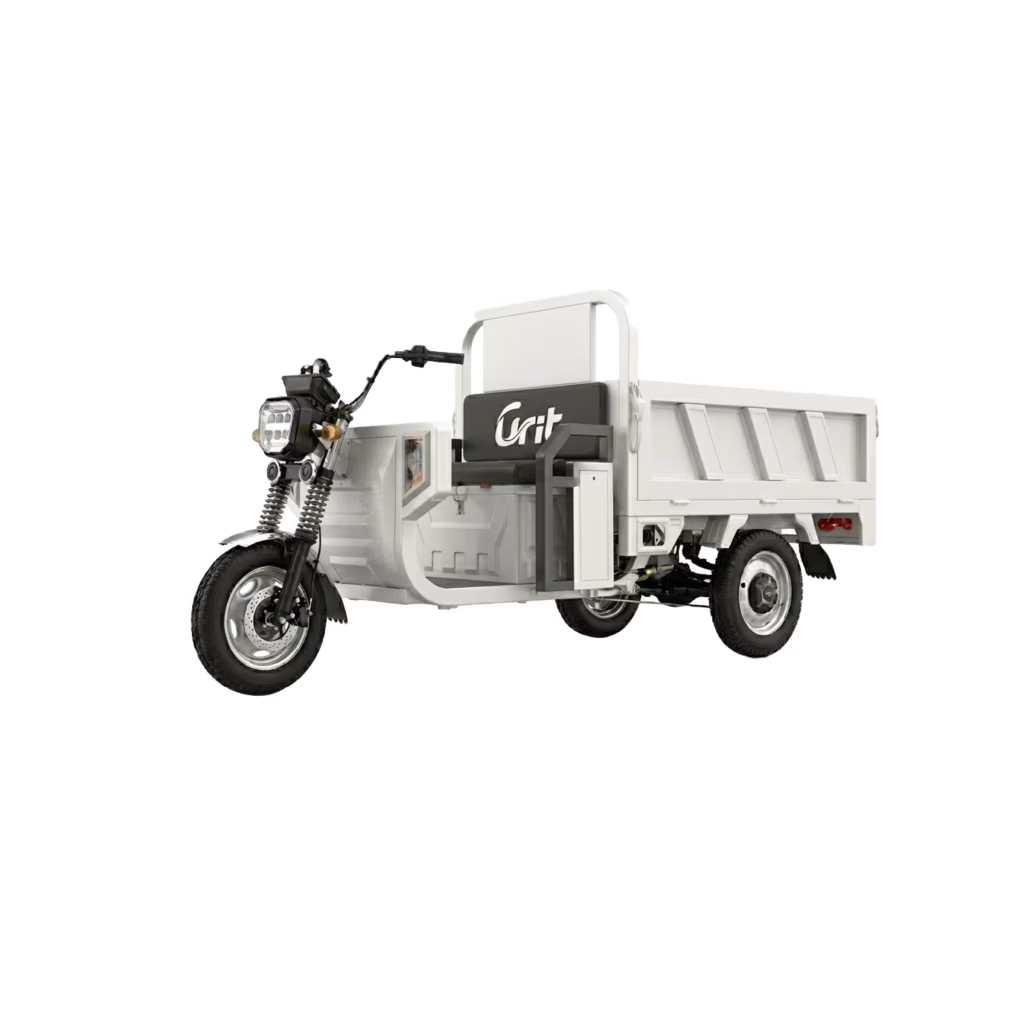 Electric tricycle G006 - luxing model, three-wheel EV, white background product photo, professional view