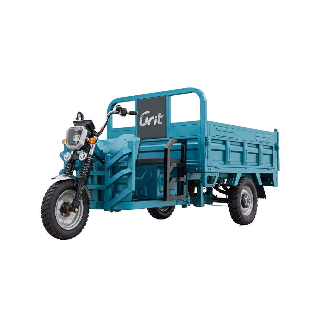 Electric tricycle G011 - electric-tricycle model, three-wheel EV, white background product photo, professional view