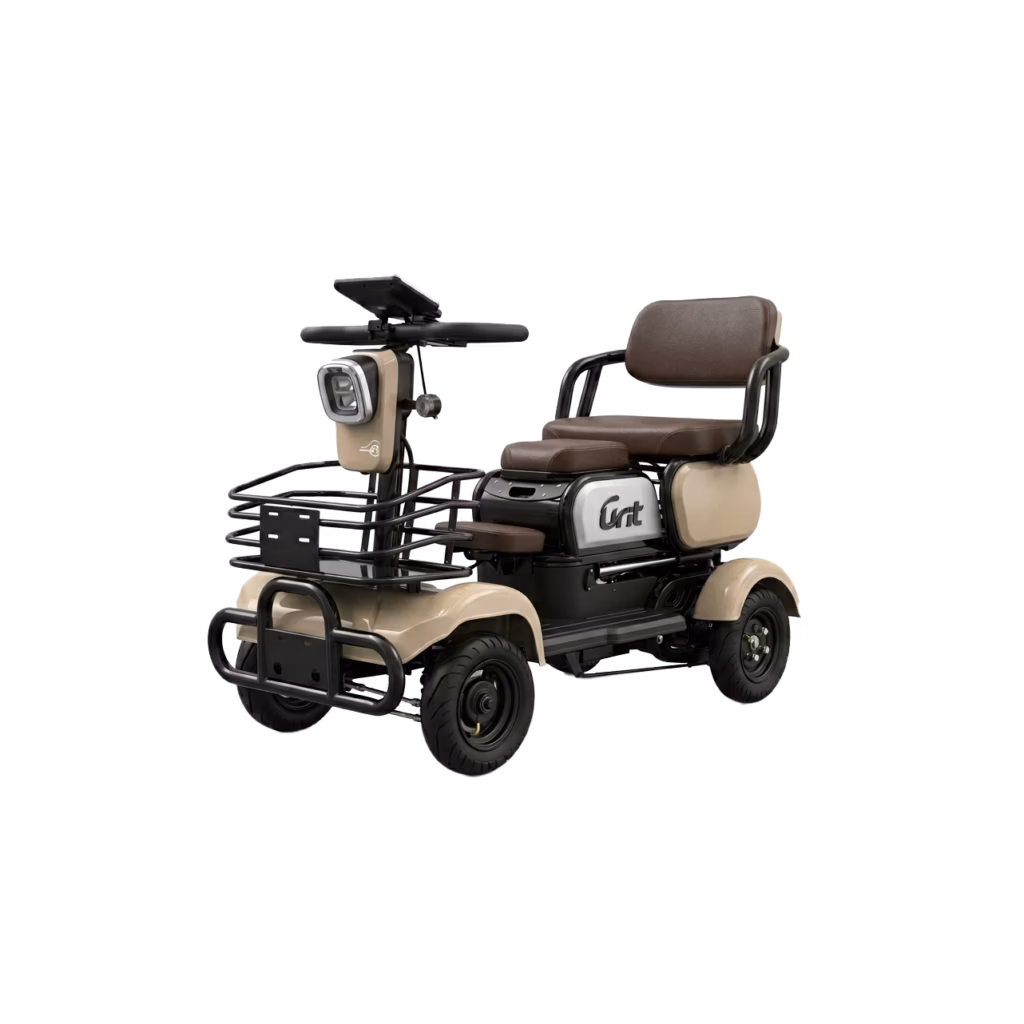 Electric tricycle T003 - electric-tricycle-leisure model, three-wheel EV, white background product photo, professional view