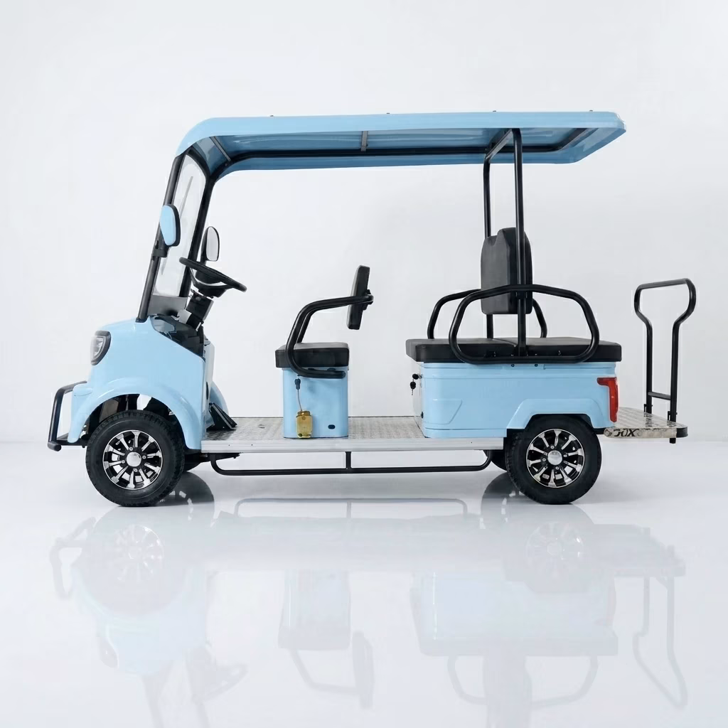 electric sightseeing bus - URIT 5-6 seater electric sightseeing car with open side design, 60V battery, and disc brakes for h