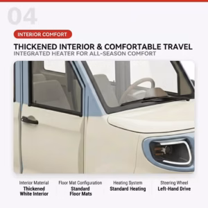 Enclosed Passenger Mini Electric Car Comfortable Closed Cabin Four Wheel EV for Urban Daily Travel Global Wholesale Supply - Image 5
