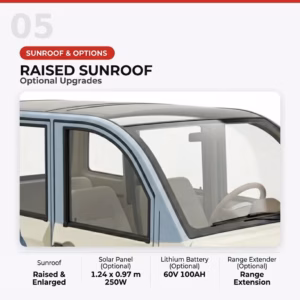 Enclosed Passenger Mini Electric Car Comfortable Closed Cabin Four Wheel EV for Urban Daily Travel Global Wholesale Supply - Image 6