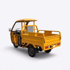 Semi-enclosed Open Motorized Transport Yellow Three-wheeled Motorcycle Cross-border Export Durable Hauling Cement Mortar 400kg - Image 3