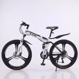 folding bike - Custom folding mountain bike with one piece wheel design and disc brake system for adults