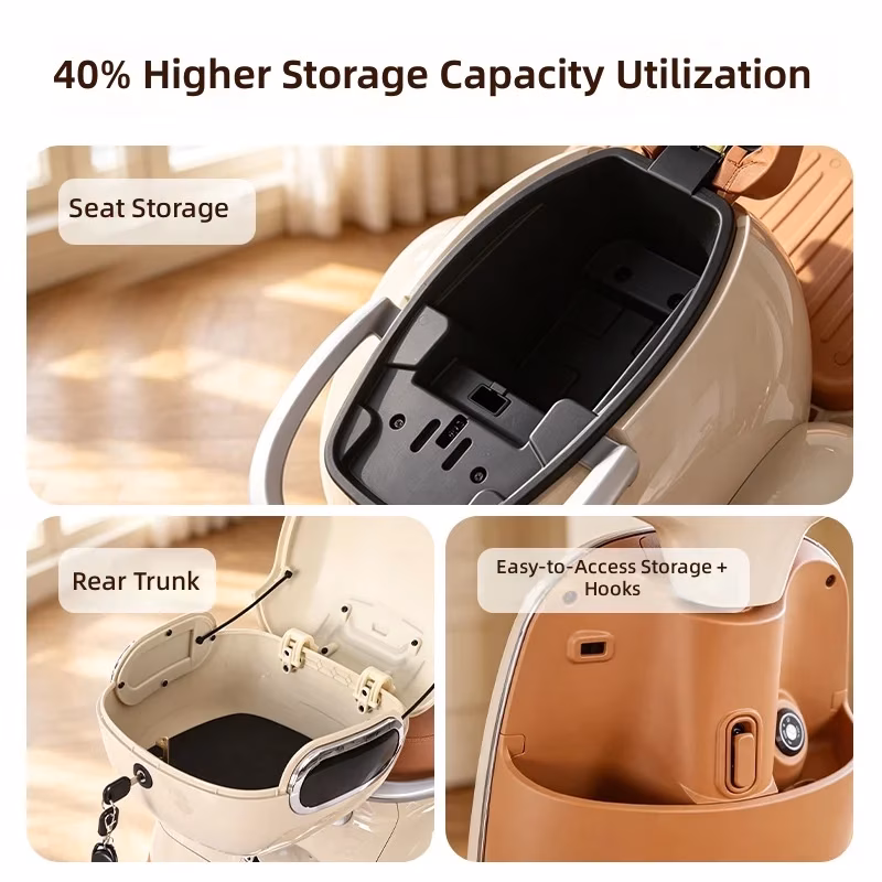 Fully Enclosed Electric Tricycle Vintage Style for Women Leisure Commuting CE Certified Vintage Electric Tricycle - Image 4