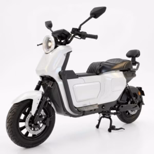 electric sportbike - Black sport-style electric motorcycle with 48V battery, dual-wheel design, and sport fairing bodywork on