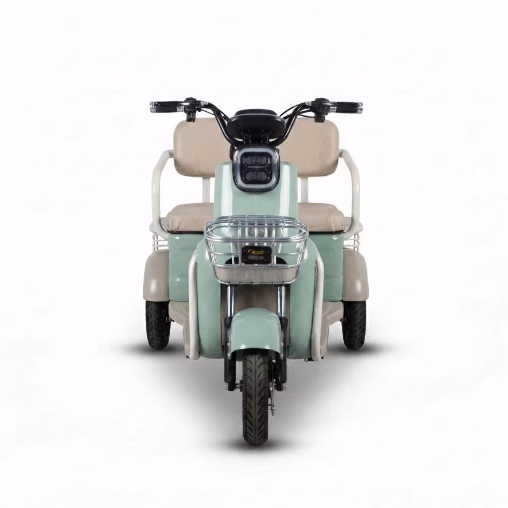 URIT Electric Cargo Tricycle 2-Passenger Open Body 200-300kg Payload 70-90km Range 501-800W Motor CE Certified Family Daily Use - Image 3