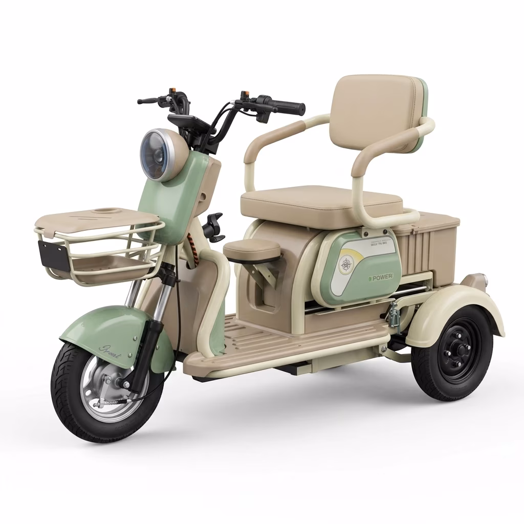 URIT electric leisure vehicle green vintage front view