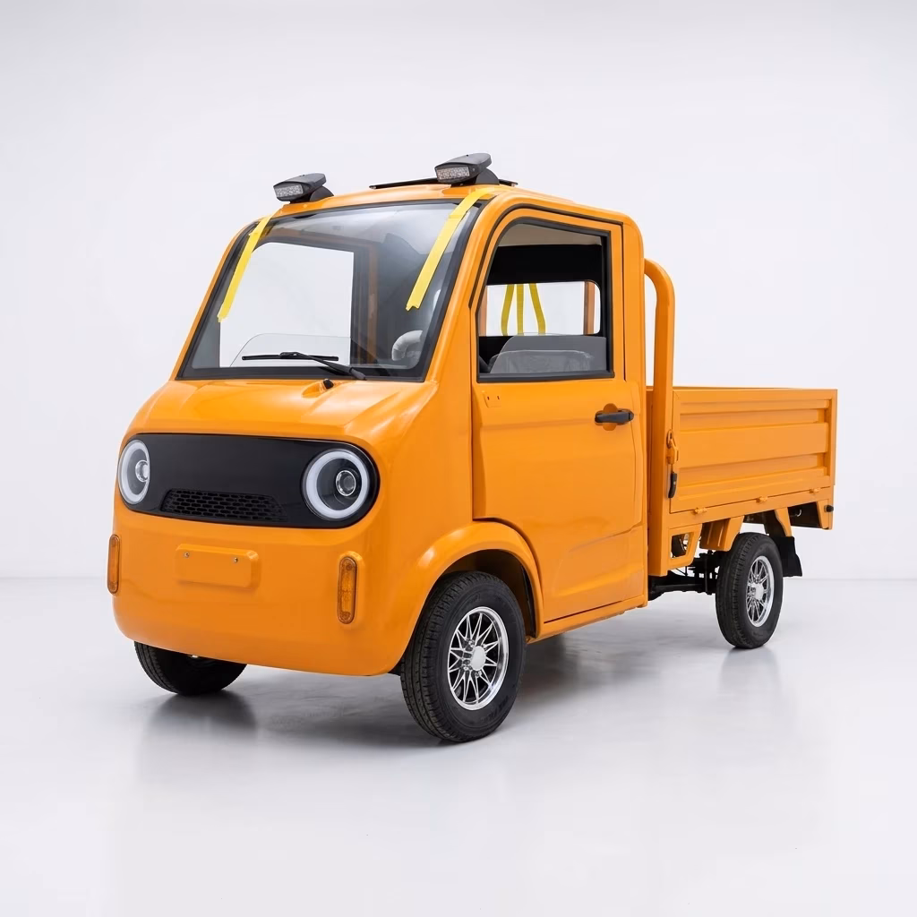 4 Wheel Electric Cargo Truck Closed Cabin Mini Electric Lorry Small Delivery Vehicle Farm Warehouse Transport Truck - Image 1