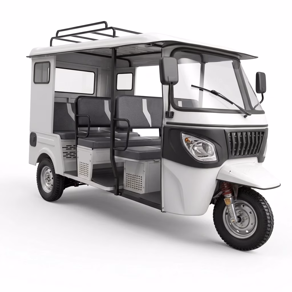 Gasoline Tuk Tuk Auto Rickshaw Wheel Taxi for Long Distance Rough Road, Passenger Cargo Dual Use Tricycle Factory Wholesale - Image 2