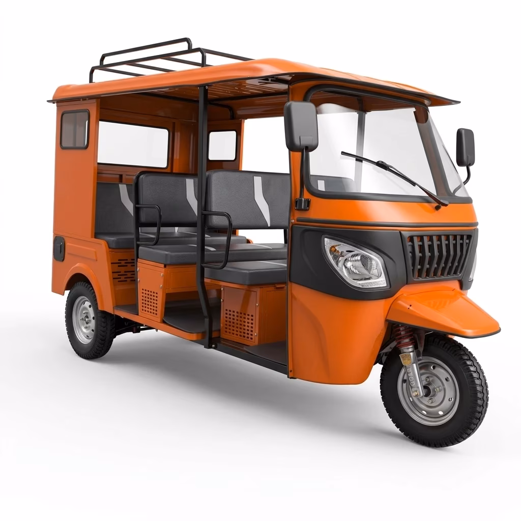 Gasoline Tuk Tuk Auto Rickshaw Wheel Taxi for Long Distance Rough Road, Passenger Cargo Dual Use Tricycle Factory Wholesale - Image 3