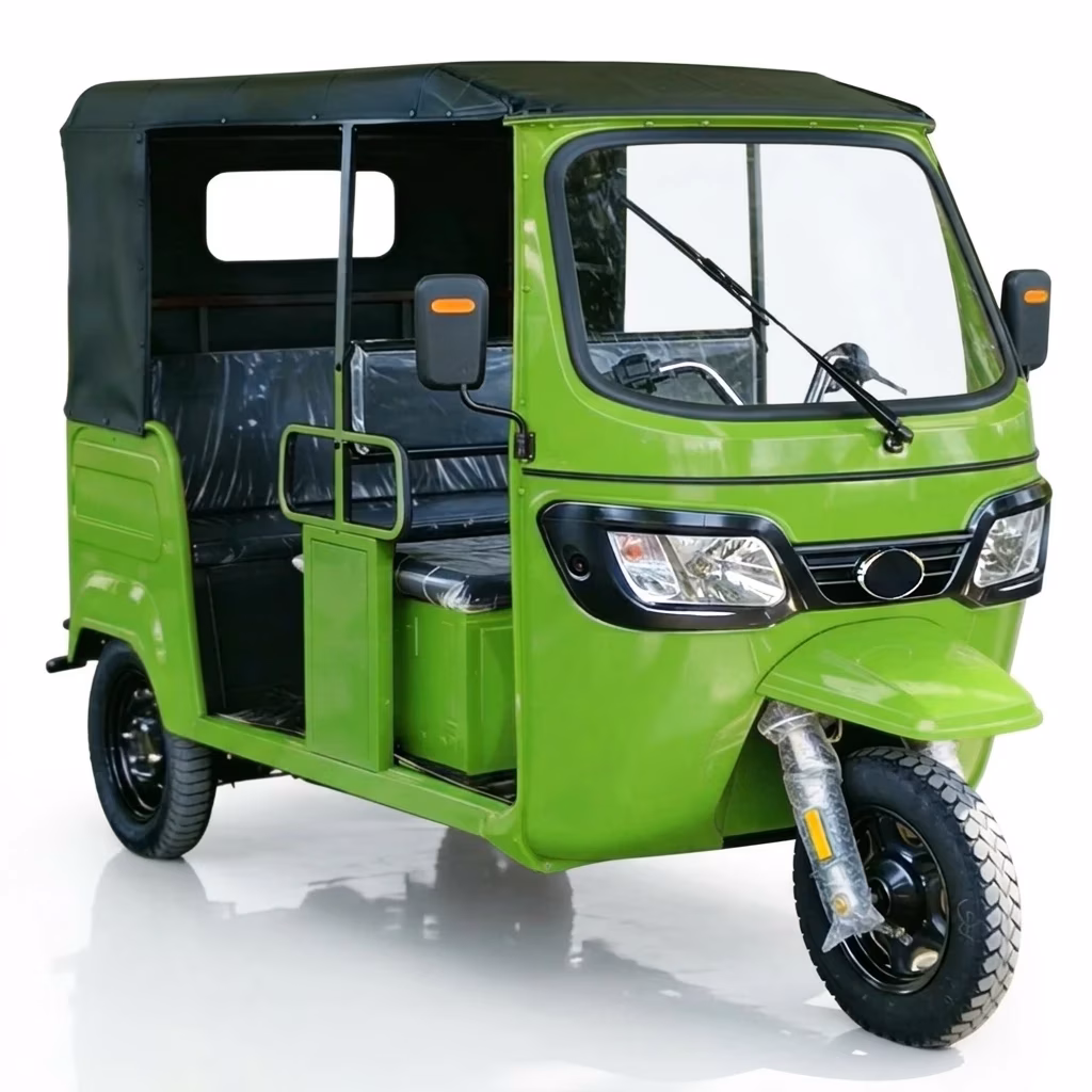 60V 2000W Electric Passenger Tricycle Six Seat Open Cabin Auto Rickshaw 90km Range 50km/h CE Certified - Image 1
