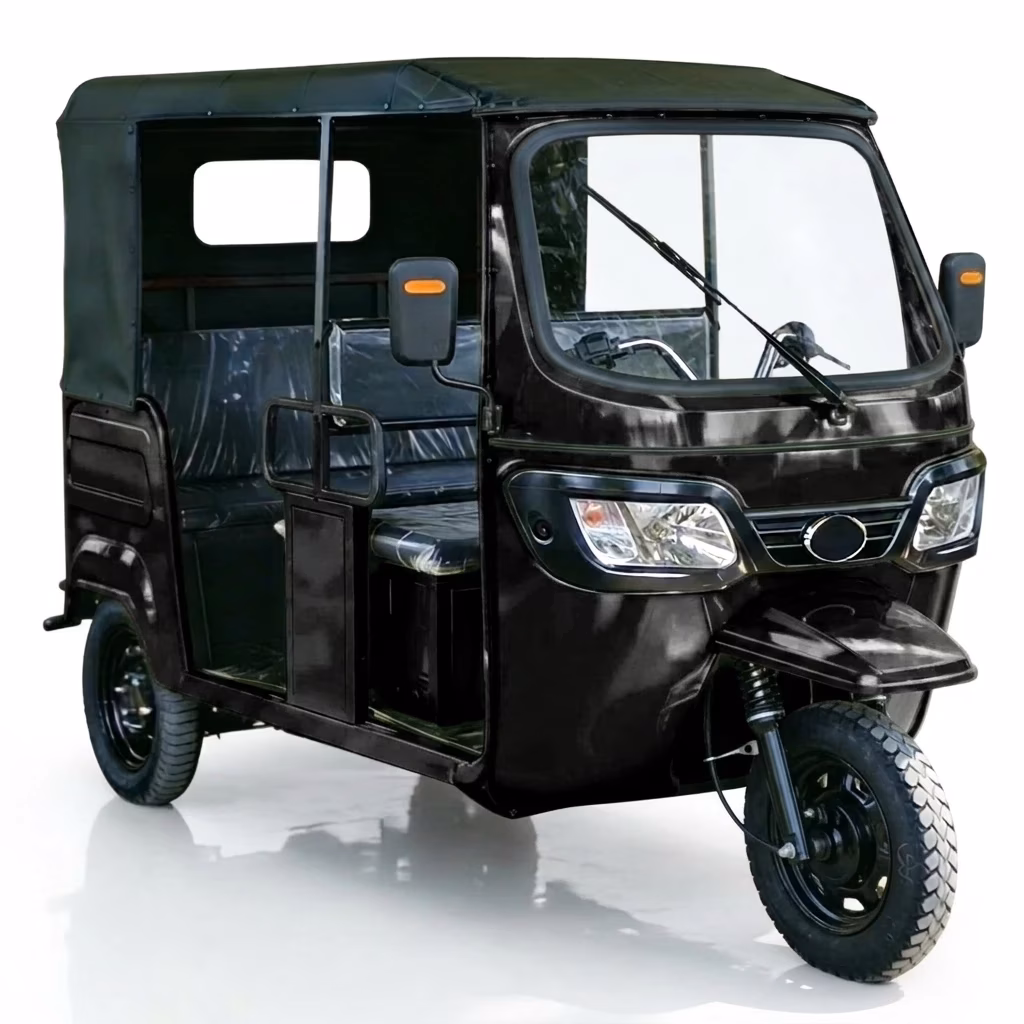 60V 2000W Electric Passenger Tricycle Six Seat Open Cabin Auto Rickshaw 90km Range 50km/h CE Certified - Image 2