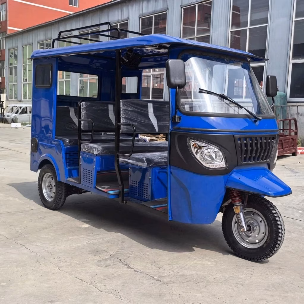 Gasoline Tuk Tuk Auto Rickshaw Wheel Taxi for Long Distance Rough Road, Passenger Cargo Dual Use Tricycle Factory Wholesale - Image 4