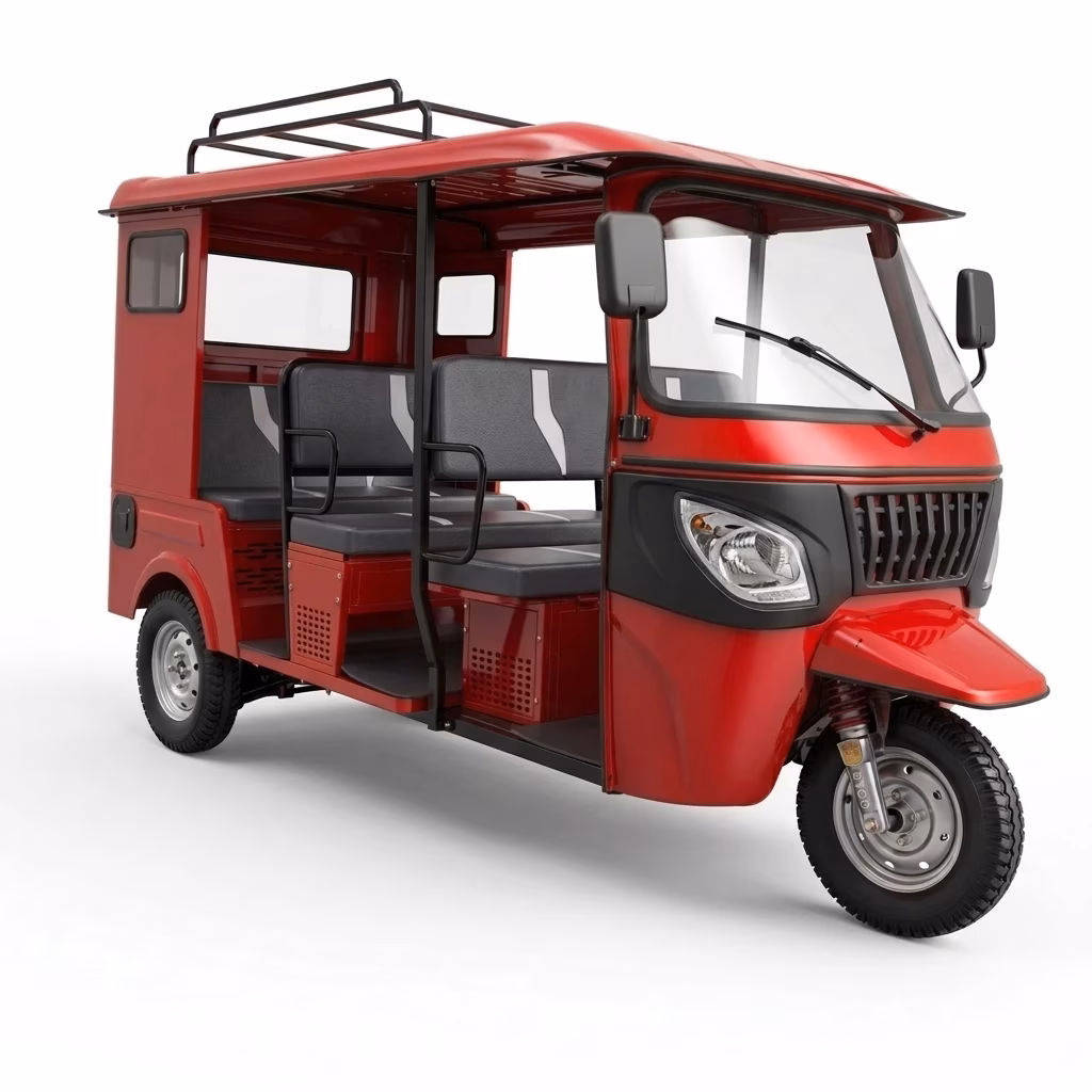 Gasoline Tuk Tuk Auto Rickshaw Wheel Taxi for Long Distance Rough Road, Passenger Cargo Dual Use Tricycle Factory Wholesale - Image 5