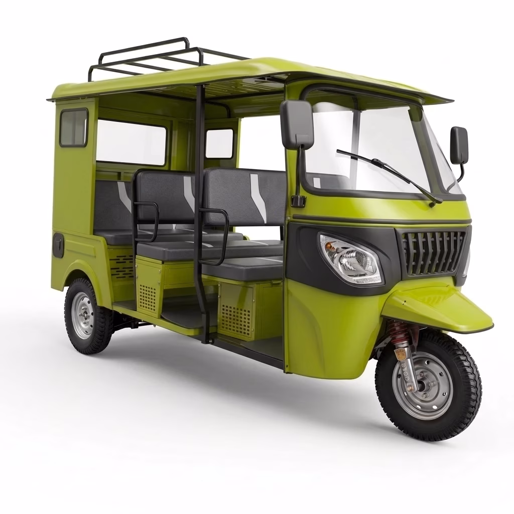 Gasoline Tuk Tuk Auto Rickshaw Wheel Taxi for Long Distance Rough Road, Passenger Cargo Dual Use Tricycle Factory Wholesale - Image 1